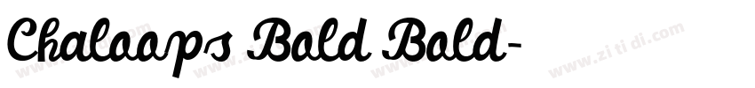 Chaloops Bold Bold字体转换